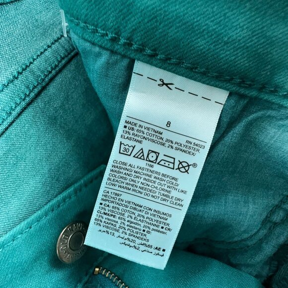 Old Navy Rockstar Super Skinny Jeans Ankle Slit Mid Rise Womens Aqua Blue Size 8 - Picture 7 of 13